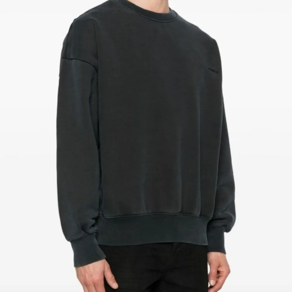 Handsome Youthful Men's Sweater Slate & Stone Charcoal Crewneck Sweater